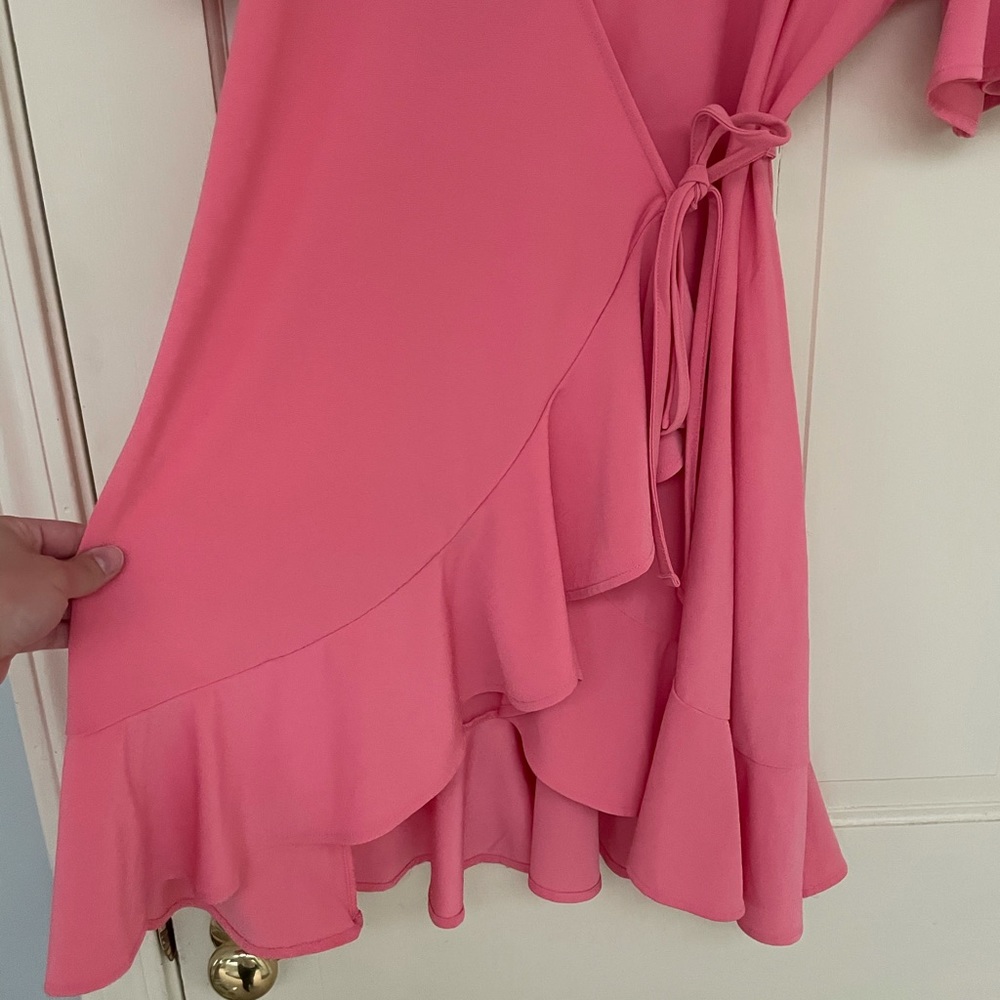 Leith Pink Wrap Dress - Picture 3 of 5